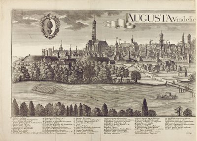 Panoramic View of Augsburg by Johann Thomas Kraus